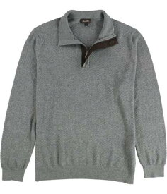 Tasso Elba Mens Mock Neck Quarter Zip Pullover Sweater Grey X-Large メンズ