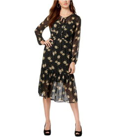 maison Jules Womens Floral Midi Dress Black Small レディース