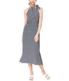 maison Jules Womens Tie-Neck A-line Dress Blue Small レディース