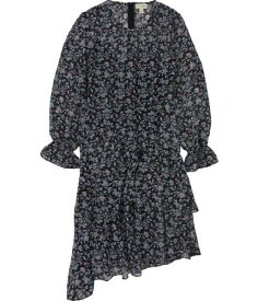 maison Jules Womens Floral A-line Dress Blue 4 レディース