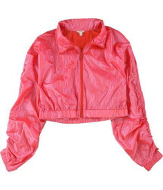 ゲス GUESS Womens Anya Ruched Cropped Jacket Red Large レディース
