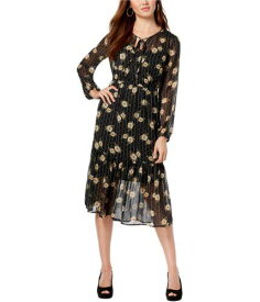 maison Jules Womens Floral Midi Dress Black Medium レディース