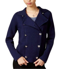 maison Jules Womens Double Breasted Pea Coat Blue X-Small レディース