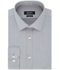 DKNY ディーケーエヌワイ Dkny Mens Gray Solid Button Up Dress Shirt メンズ