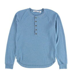 プロジェクトソーシャルT Project Social T Womens Button Up Henley Sweater Blue Small レディース