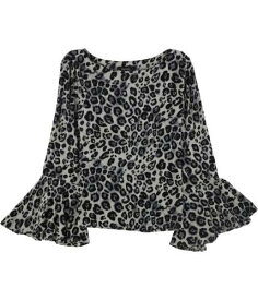 カレンケーン Karen Kane Womens Leopard Pullover Blouse レディース