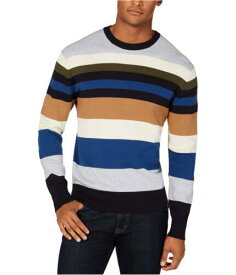 ディーケーエヌワイ DKNY Mens Colorful Stripe Knit Sweater Multicoloured XX-Large メンズ