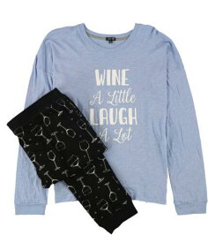 Cozy Zoe Womens Wine A Little Laugh A Lot Pajama Set Black X-Large レディース