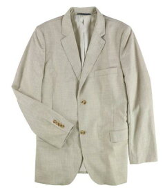 ペリーエリス Perry Ellis Mens Textured Two Button Blazer Jacket Beige 44 Long メンズ