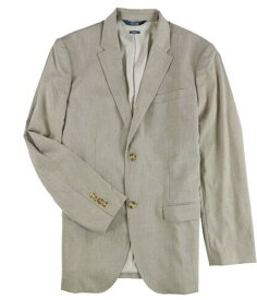 ペリーエリス Perry Ellis Mens Twill Two Button Blazer Jacket Beige 42 Regular メンズ