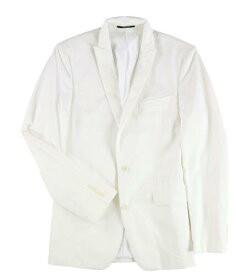 bar III Mens Cotton Dinner Two Button Blazer Jacket White 40 Long メンズ