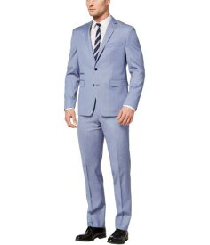 ヴィンス Vince Camuto Mens a Two Button Formal Suit Blue 36 Short / 29W x UnfinishedL メンズ