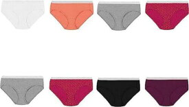 Hanes 8 Pack Cotton Hipster Panties Size 6 Womens Tagless レディース