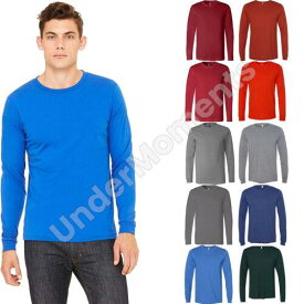 Bella + Canvas Bella Canvas Men's Long Sleeve Jersey Tee Cotton T-Shirt 3501 メンズ