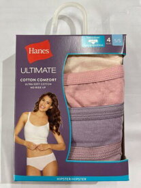 Hanes Womens 41KUC7 Ultimate Soft Cotton Hipster Panties Size 5us ( 24Pks of 4 ) レディース