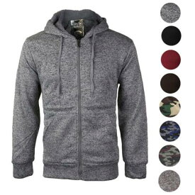 LH Men's Premium Athletic Soft Sherpa Lined Fleece Zip Up Hoodie Sweater Jacket メンズ