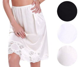 ILLUSION New Women's Premium Illusion Classic Half Slip Skirt With Lace Trim 1017/1817 レディース