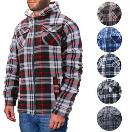 Nathan ネイサン Men's Casual Soft Flannel Warm Fleece Sherpa Lined Plaid Zip Up Hoodie Jacket メンズ