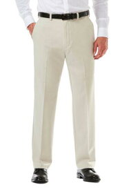 Haggar Men's Classic Fit Cotton Slacks Trousers Flat Front Dress Pants 36w X 29L メンズ