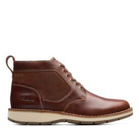 クラークス Clarks Mens Gravelle Top Brown Leather Casual Boots Shoes メンズ
