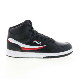 フィラ Fila BBN 92 Mid 1CM00840-014 Mens Black Leather Lifestyle Sneakers Shoes 9.5 メンズ
