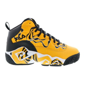 フィラ Fila MB 1BM01795-702 Mens Yellow Leather Lace Up Athletic Basketball Shoes メンズ