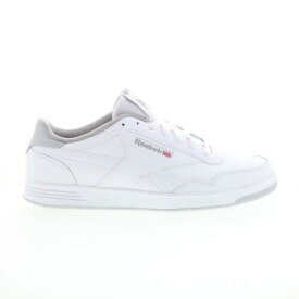 リーボック Reebok Club Memt Mens White Leather Lace Up Lifestyle Sneakers Shoes メンズ