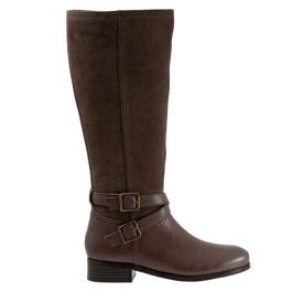 トロッターズ Trotters Kirby Wide Calf T1969-293 Womens Brown Extra Wide Knee High Boots 6.5 レディース