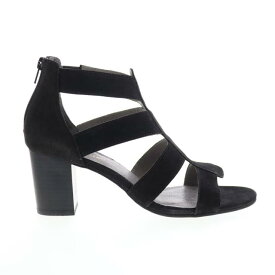 デイビッドテイト David Tate Francis Womens Black Narrow Nubuck Zipper Strap Heels Shoes レディース