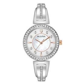 ブローバ Bulova Women's 98X121 Crystal Gift Set 29.8mm Quartz Watch レディース