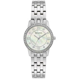 ブローバ Bulova Women's Classic 32mm Quartz Watch Crystal Bezel 96X155 レディース