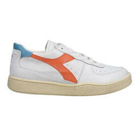 ディアドラ Diadora Mi Basket Low Used Lace Up Mens Orange White Sneakers Casual Shoes 179 メンズ