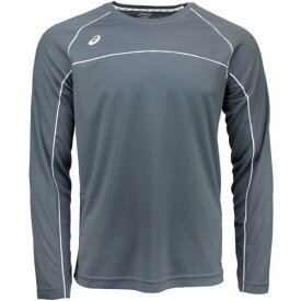 アシックス ASICS Conform Crew Neck Long Sleeve Volleyball Athletic T-Shirt Mens Grey Casual メンズ