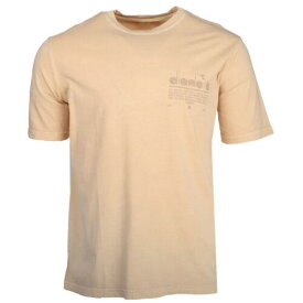 ディアドラ Diadora Manifesto Palette Crew Neck Short Sleeve T-Shirt Mens Beige Casual Tops メンズ