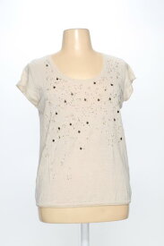 カルバンクライン Calvin Klein Womens Beige Shirt Size XL (SW-7111380) レディース