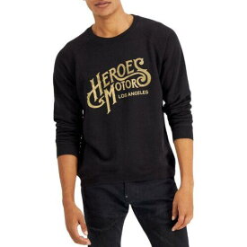 Heroes Motors Mens Long Sleeves Graphic Sweatshirt Black メンズ