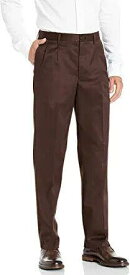 Buttoned Down Mens Relaxed Fit Pleated Non-Iron Dress Chino Pant Brown Size 28W メンズ