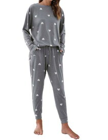 Blooming Jelly Womens Cute Pajama Sets 2 Piece Comfy Pj Set Heart Print レディース