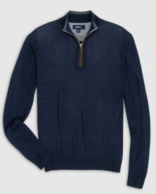 ジョニー オー johnnie-O Big & Tall Baron Wool Blend 1/4 Zip Pullover Sweater Twilight Size 2XL メンズ