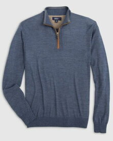 ジョニー オー johnnie-O Baron Wool Blend 1/4 Zip Pullover Sweater Laguna Blue Size XXL メンズ