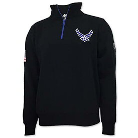 Armed Forces Gear Air Force Wings 1/4 Zip Fleece Sweatshirt x-large black メンズ