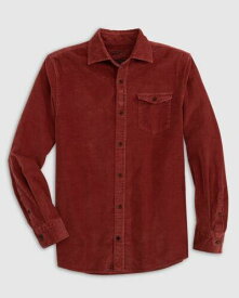 ジョニー オー johnnie-O Kodiak Hangin' Out Corduroy Button Up Shirt Malibu Red Size L メンズ