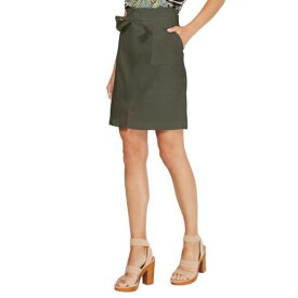 INC NEW Women's Paperbag-waist Belted Linen Blend Straight Pencil Skirt TEDO レディース