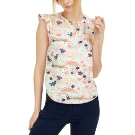Maison Jules MAISON JULES NEW Women's Floral-print Split-neck Blouse Shirt Top TEDO レディース