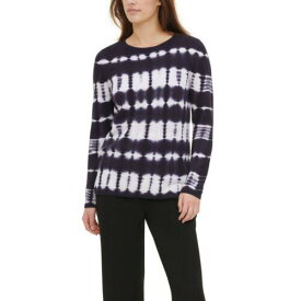 Calvin Klein カルバンクライン CALVIN KLEIN NEW Women's Tie-dye Cotton Crewneck Sweater Top TEDO レディース