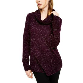 Calvin Klein カルバンクライン CALVIN KLEIN NEW Women's Spacedyed Mixed-knit Cowl Neck Sweater Top XS TEDO レディース