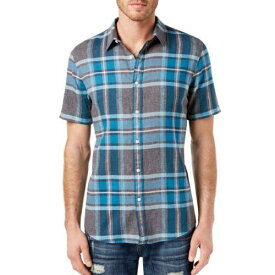 American Rag AMERICAN RAG NEW Men's Plaid Linen Blend Button-Front Shirt XXL TEDO メンズ