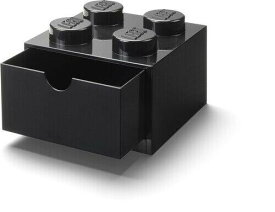 Room Copenhagen コペンハーゲン LEGO Desk Drawer Stackable Storage with 4 Knobs in Black [New Toy] Black Bri