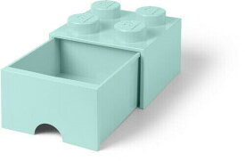Room Copenhagen コペンハーゲン LEGO Brick Drawer Stackable Storage with 4 Knobs in Aqua [New Toy] Green Bri