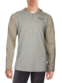 Hurley Men's Thermal Long Sleeve Hoodie Gray Size XX-Large メンズ